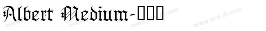Albert Medium字体转换
